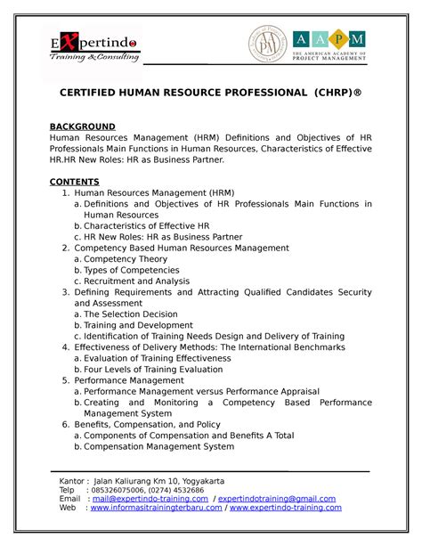 Sil Chrp Certified Human Resource Professional Certified Human Resource Professional Chrp