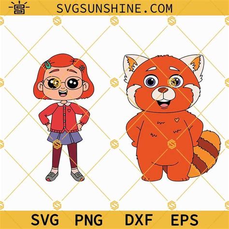 Turning Red Panda Meilin Mei Lee Svg Bundle Turning Red Layered Svg