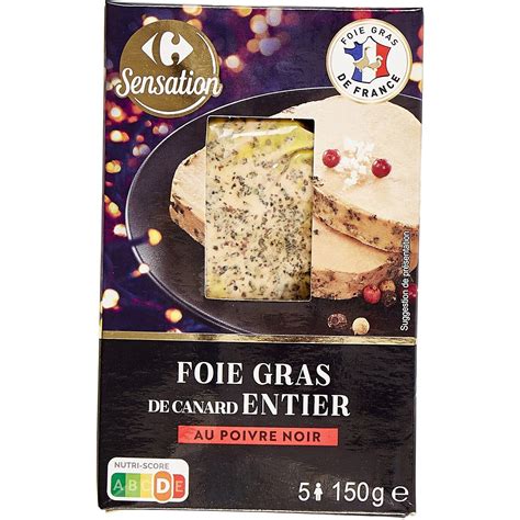 Foie Gras De Canard Poivre Noir CARREFOUR SENSATION La Barquette De