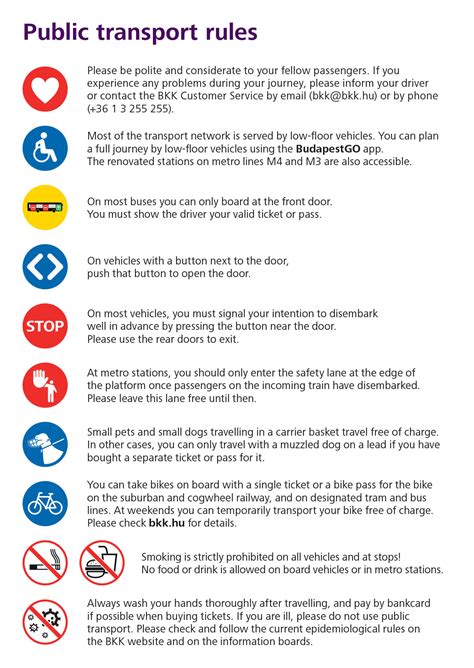 Public transport rules