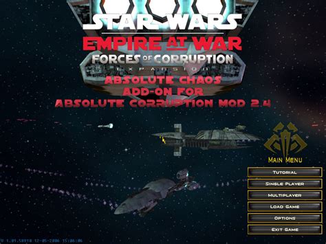 Menu Screen image - Absolute Chaos mod for Star Wars: Empire at War: Forces of Corruption - ModDB