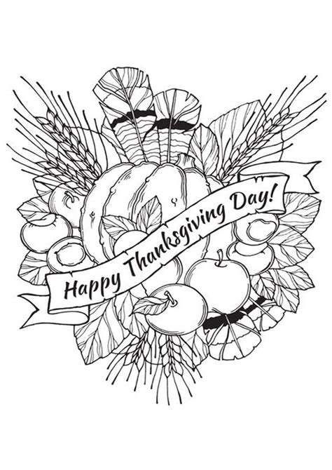 Free Printable Thanksgiving Coloring Pages Tulamama