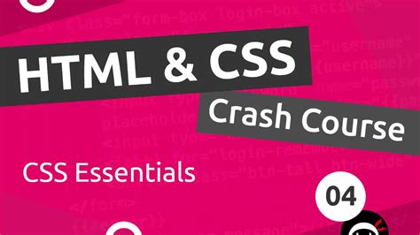 Html Css Crash Course Tutorial Css Basics Youtube