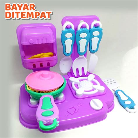 mainan anak kitchen set kompor mini mainan masak masakan dapur dapuran