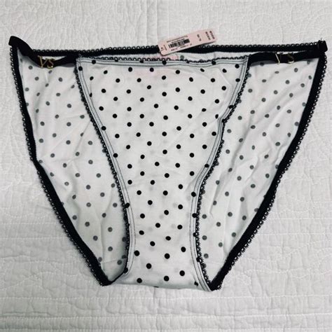 Victoria S Secret Intimates Sleepwear Nwt Victorias Secret Polka Dot Bikini Panty Xl