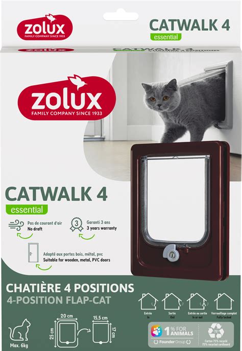 Porta Para Gatos Para Porta De Madeira - Porta para gato Catwalk 4 posições para porta de madeira - 2 cores
