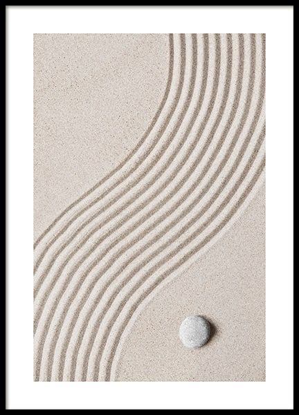 Zen Garden Sand Poster | Zen garden, Zen wall art, Zen garden sand