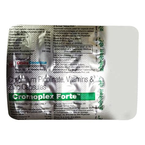 Cromoplex Forte Capsule 10 S Price Uses Side Effects Netmeds