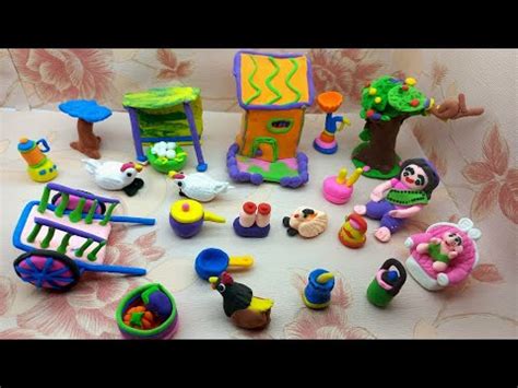 Diy How To Make Polymer Clay Miniature House Kitchen Set Tree Doll