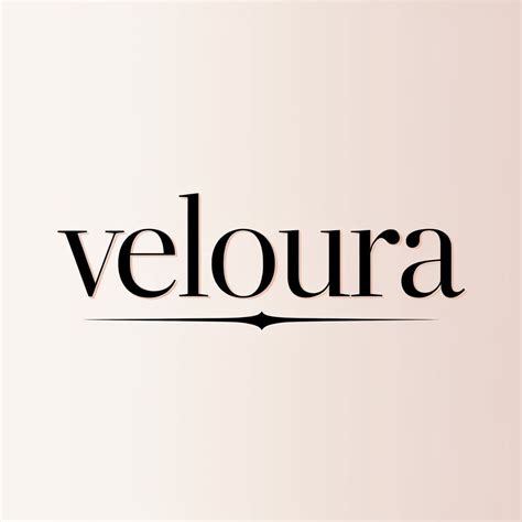 Elegant Veloura Fashion Logo With Soft Rose Gold Accent Playground