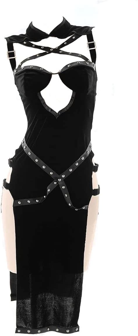 Amazon JasmyGirls Anime Lingerie Sexy Devil Cosplay Costume Naughty Witch Cheongsam Punk