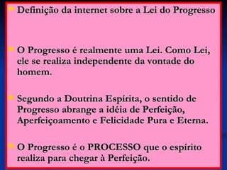 Significado Da Palavra Progresso - Da Lei Do Progresso | PPT