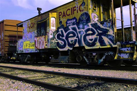 Graffitied Train Steve Martinez Flickr