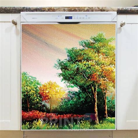 Autumn Trees And Rainbow 2 Dishwasher Magnet Expert Print Solutions