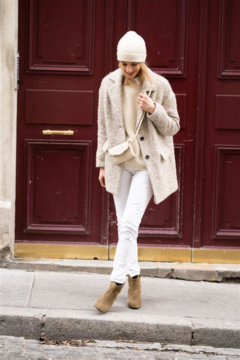 Le total look blanc en hiver Le Dressing Idéal Jeans blanc hiver