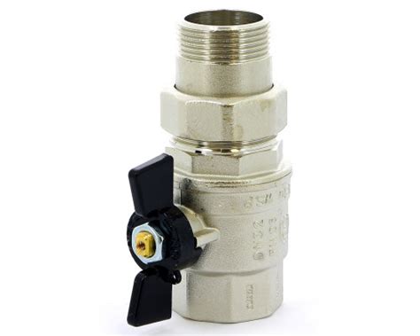 Кран шаровый со сгоном бабочка 3/4" Bugatti купить в Москве | FirstSantekh