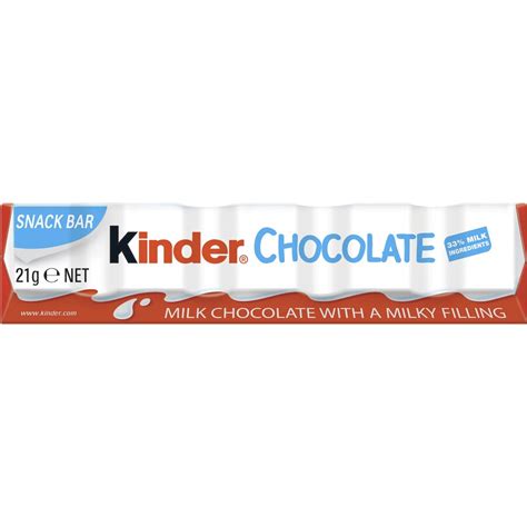 Kinder Chocolate Bar 21g Big W
