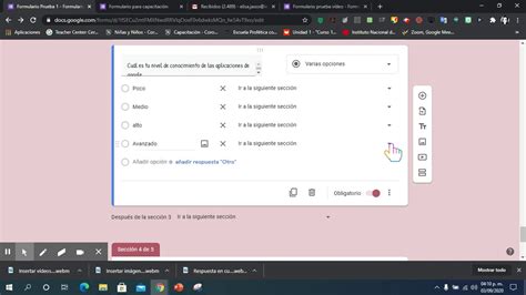 Tutorial Google Forms Para qué es la herramienta de secciones en