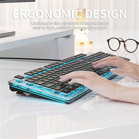 EWEADN EWEADN GX710S Mechanical Feel Gaming Keyboard, 104 Keys Wired ...