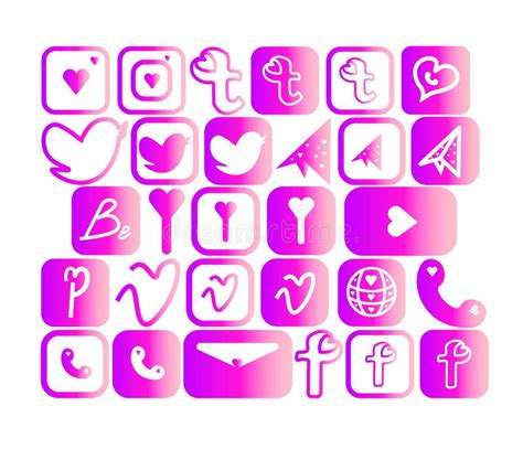 Gradient Social Media Icons Pack Editorial Photography - Illustration of youtube, pattern: 228131002