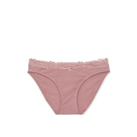 Body by Victoria Stretch Cotton Lace Waist Bikini Panty 内裤 超值好货 北美省钱快报