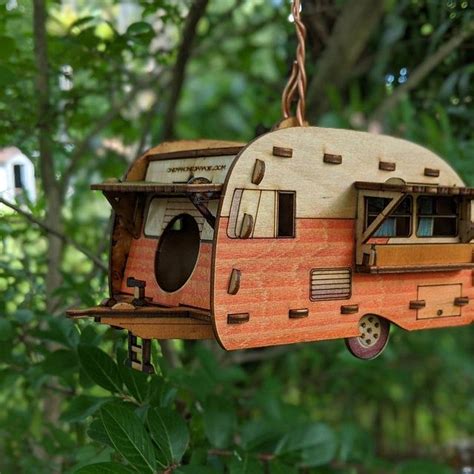 Vintage Camper Bird House Or Scale Model Sizes You Can Build And Use