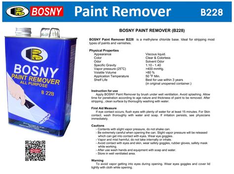Paint Remover B228 – Bosny.com | The Original Spray Paint Over 50 Years ...