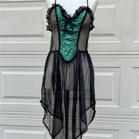 Vintage Sheer Lingerie Dress Fits Best Small Medium Depop