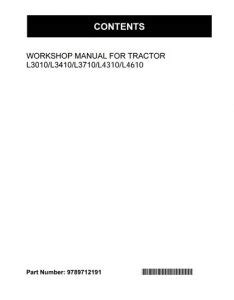 Kubota L3010, L3410, L3710, L4310, L4610 Service Manual Download ...