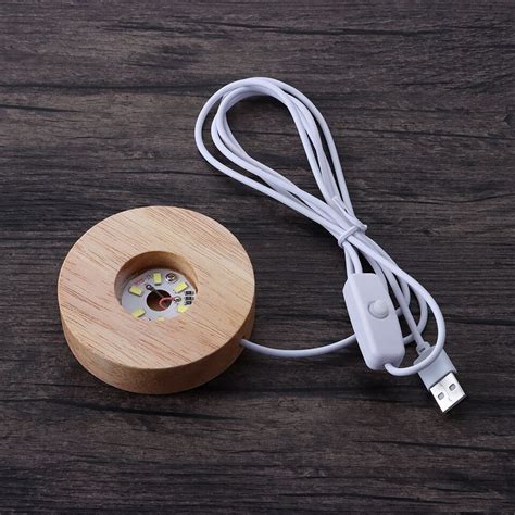 bright white wooden usb light base finest fossils