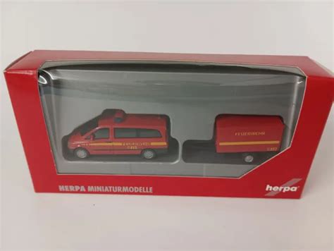 Herpa Miniaturmodelle Mb Vito Bus Feuerwehr Mit Anh Nger