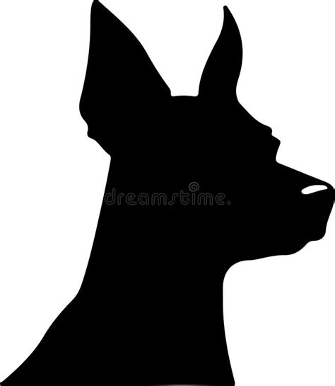 Ai Generativo De Silueta Negra De Pinscher Germano Ilustración Del
