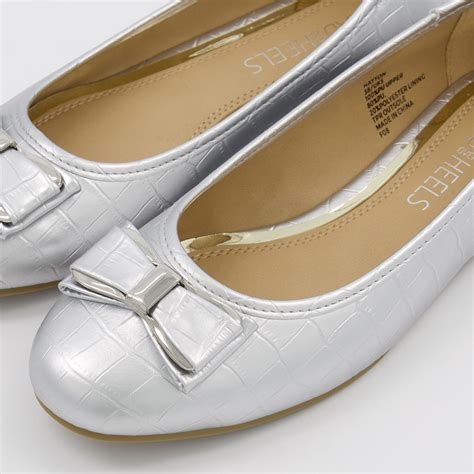 Silver Tone Hayton Reptile Effect Ballerinas Tk Maxx Uk