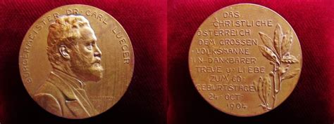 Rdr Sterreich Medaille Bronze Auf Dr Carl Lueger