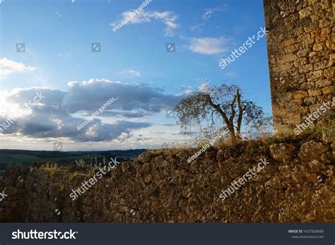 Monteriggioni Castle Ancient Village Surronded By Stock Photo ...