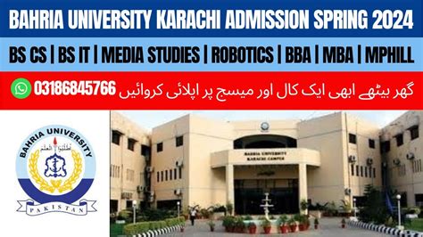 Bahria University Karachi Admission Spring 2024 BUKC Admission Spring