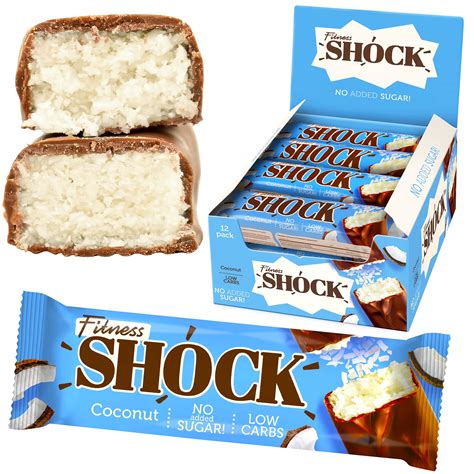 Fitnesshock Low Carb Bar 12-Pack No added sugar, Dark Chocolate, 3.5g ...