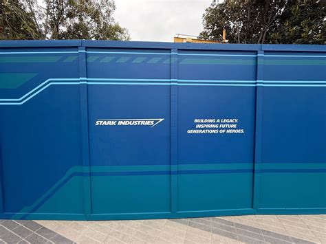 WDW - Stark Industries Theming Added to Avengers Campus Construction