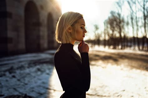 Wallpaper Sunlight Women Outdoors Model Blonde Depth Of Field