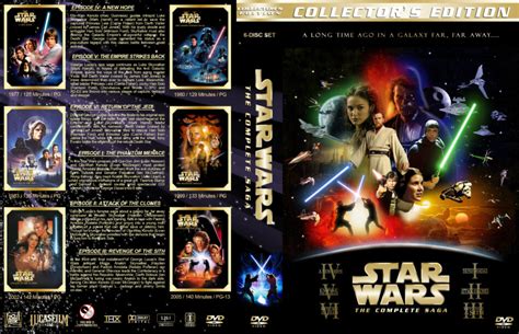 Star Wars The Complete Saga 6 Dvd Covers 1977 2005 R1 Custom