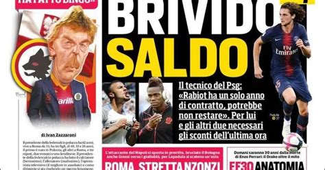 Corriere Dello Sport Italia Martes 14 De Agosto De 2018 Infobae