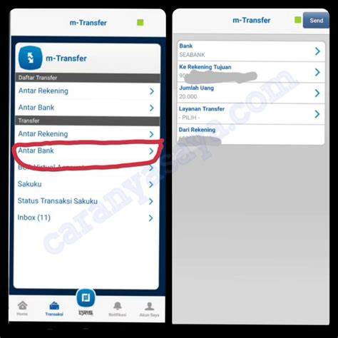 Cara Transfer Dari Bca Ke Seabank Pakai Bca Mobile Lengkap Dengan