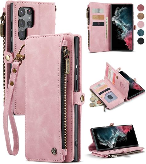 Deyhu Samsung Galaxy S22 Ultra Case With Card Holder For Women Galaxy S22 Ultra