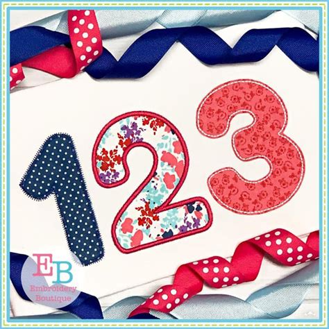 Basic Applique Numbers Set Embroidery Boutique