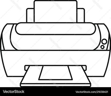 Photo Printer Icon Outline Style Royalty Free Vector Image