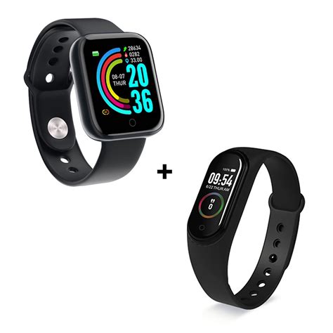 Pulseira inteligente Y68 + M4 LH716-v1.2 pulseira de exercício com ...