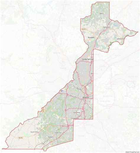 Map Of Fulton County Georgia Thong Thai Real