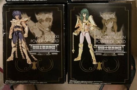 2pcs Bandai Saint Seiya Myth Cloth Phoenix Ikki Shun Power Of Gold Pog