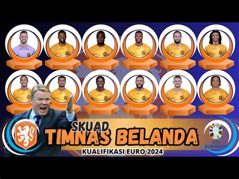 Daftar Skuad Timnas Belanda Kualifikasi Euro 2024 YouTube