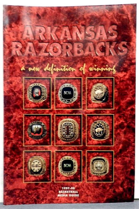 Arkansas Razorback Basketball Media Guide Squarebound